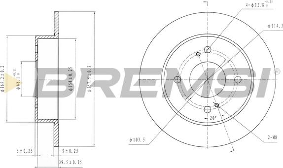 Bremsi CD6674S - Disque de frein cwaw.fr