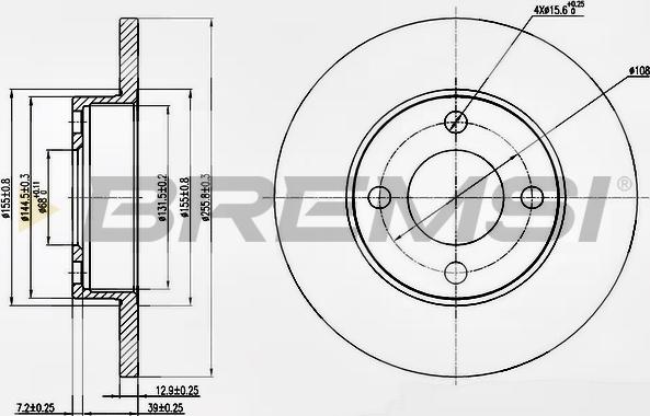 Bremsi CD6048S - Disque de frein cwaw.fr