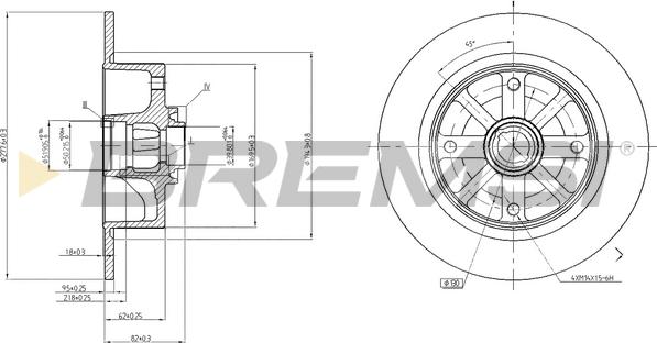 Bremsi CD6043S - Disque de frein cwaw.fr