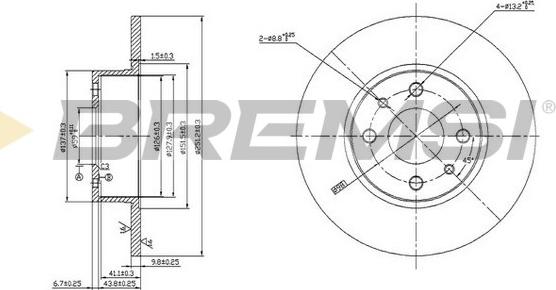 Bremsi CD6066S - Disque de frein cwaw.fr