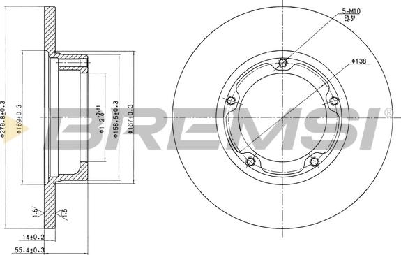 Bremsi CD6061S - Disque de frein cwaw.fr