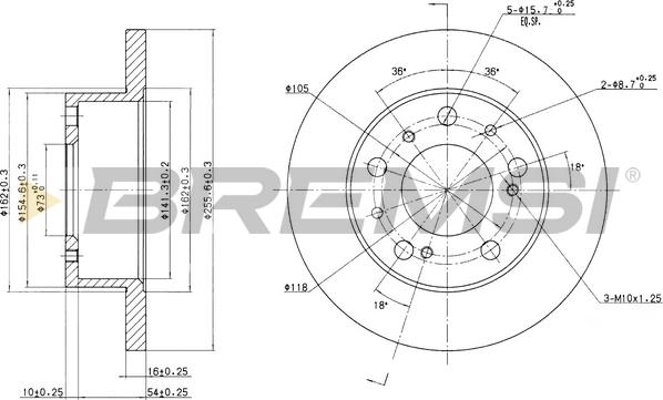 Bremsi CD6063S - Disque de frein cwaw.fr