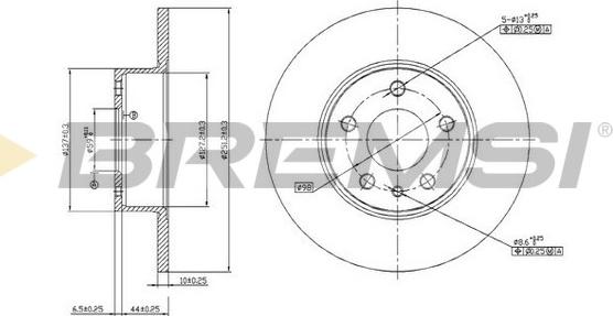 Bremsi CD6067S - Disque de frein cwaw.fr