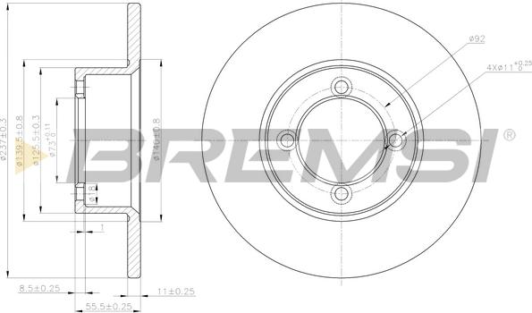 Bremsi CD6001S - Disque de frein cwaw.fr