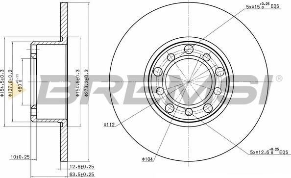 Bremsi CD6008S - Disque de frein cwaw.fr