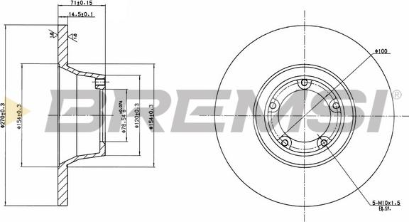 Bremsi CD6084S - Disque de frein cwaw.fr