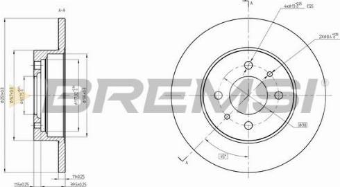 Bremsi CD6081S - Disque de frein cwaw.fr