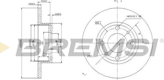 Bremsi CD6083S - Disque de frein cwaw.fr