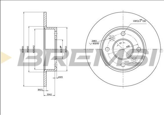 Bremsi CD6070S - Disque de frein cwaw.fr