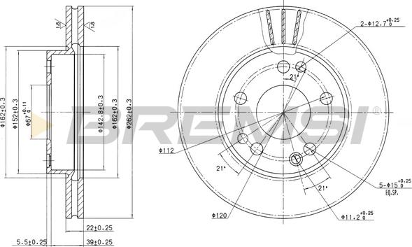 Bremsi CD6191V - Disque de frein cwaw.fr