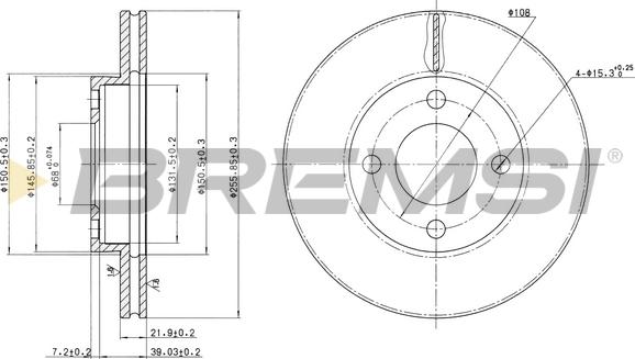 Bremsi CD6193V - Disque de frein cwaw.fr