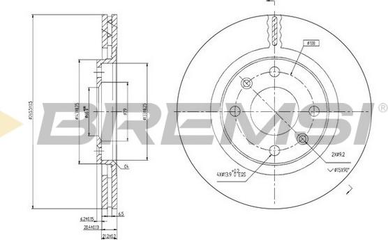 Bremsi CD6192V - Disque de frein cwaw.fr