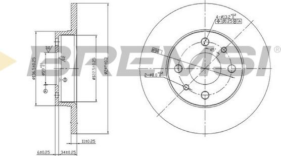 Bremsi CD6140S - Disque de frein cwaw.fr