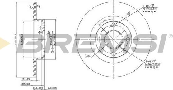 Bremsi CD6141S - Disque de frein cwaw.fr