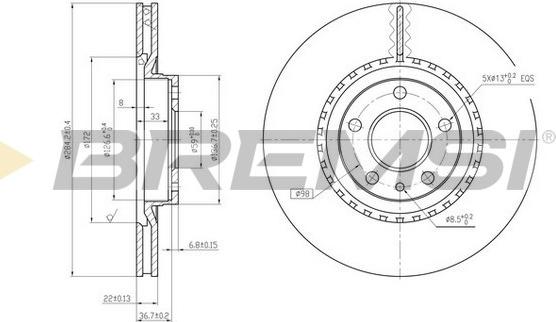 Bremsi CD6156V - Disque de frein cwaw.fr