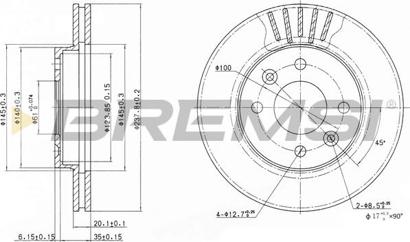 Bremsi CD6158V - Disque de frein cwaw.fr