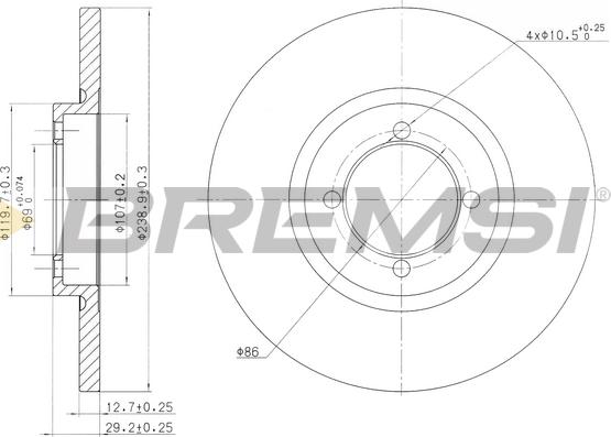 Bremsi CD6115S - Disque de frein cwaw.fr