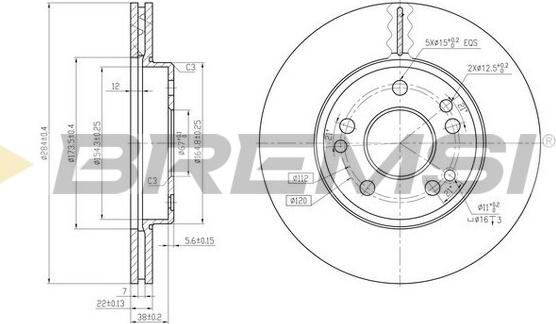 Bremsi CD6181V - Disque de frein cwaw.fr