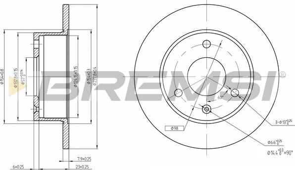 Bremsi CD6132S - Disque de frein cwaw.fr