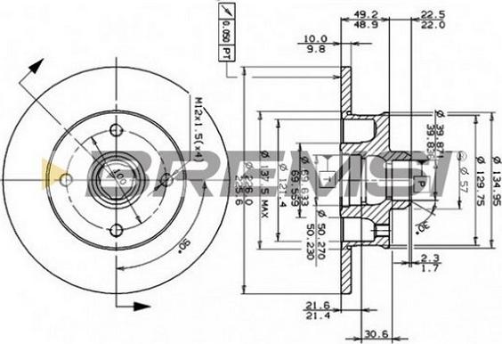 Bremsi CD6137S - Disque de frein cwaw.fr