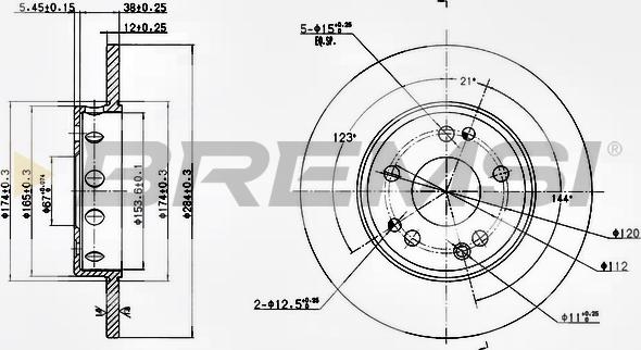 Bremsi CD6124S - Disque de frein cwaw.fr