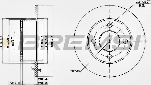 Bremsi CD6128S - Disque de frein cwaw.fr