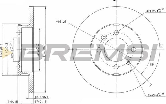 Bremsi CD6123S - Disque de frein cwaw.fr