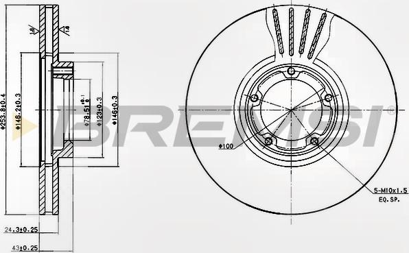 Bremsi CD6848V - Disque de frein cwaw.fr