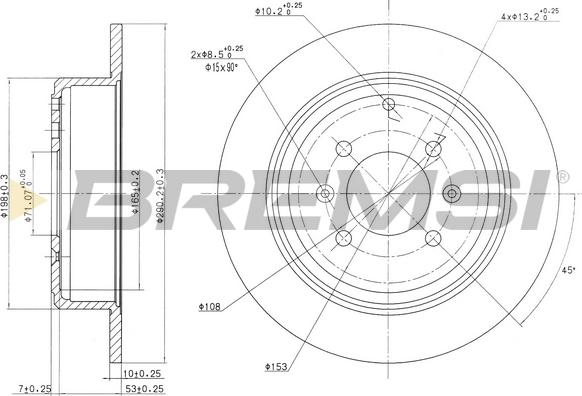 Bremsi CD6869S - Disque de frein cwaw.fr