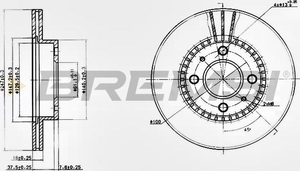 Bremsi CD6867V - Disque de frein cwaw.fr