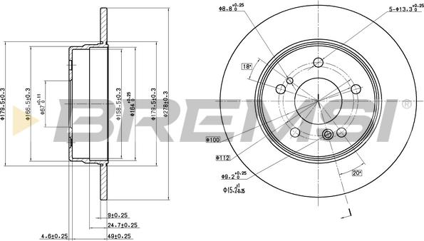 Bremsi CD6819S - Disque de frein cwaw.fr