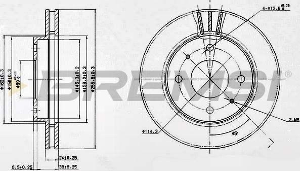 Bremsi CD6885V - Disque de frein cwaw.fr