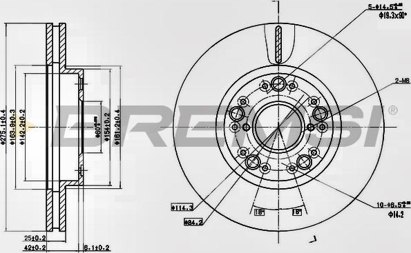 Bremsi CD6883V - Disque de frein cwaw.fr