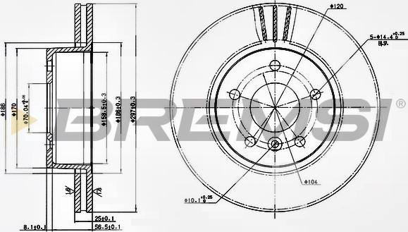 Bremsi CD6873V - Disque de frein cwaw.fr