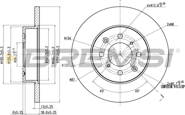 Bremsi CD6872S - Disque de frein cwaw.fr