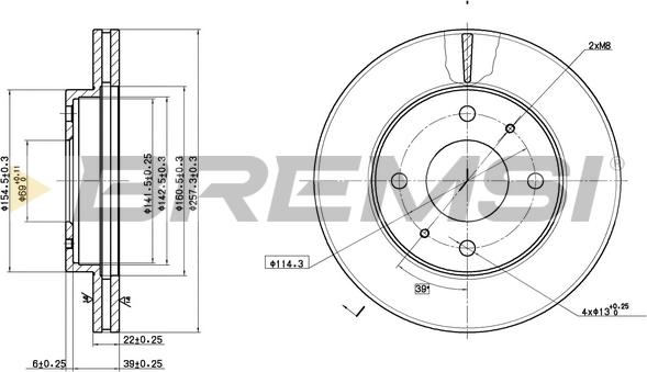 Bremsi CD6390V - Disque de frein cwaw.fr