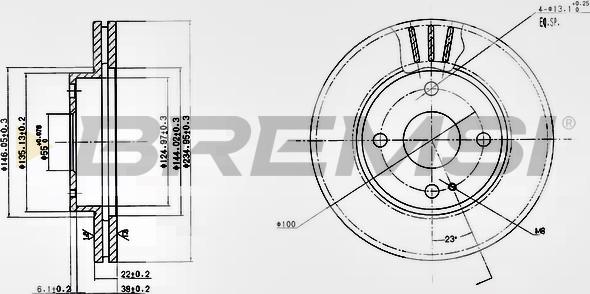 Bremsi CD6393V - Disque de frein cwaw.fr