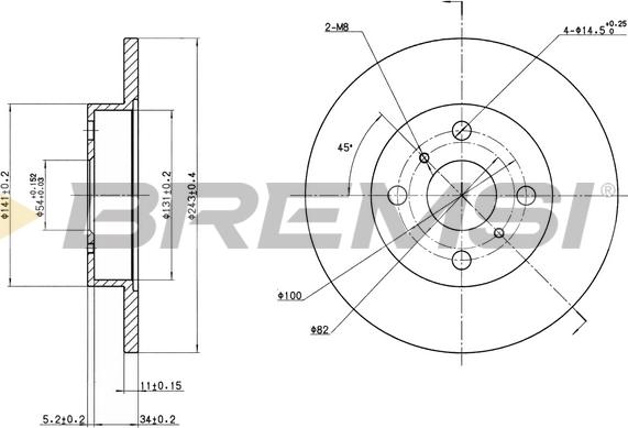 Bremsi CD6346S - Disque de frein cwaw.fr