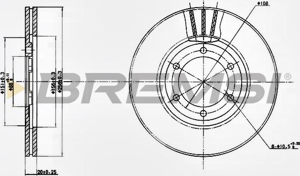 Bremsi CD6357V - Disque de frein cwaw.fr