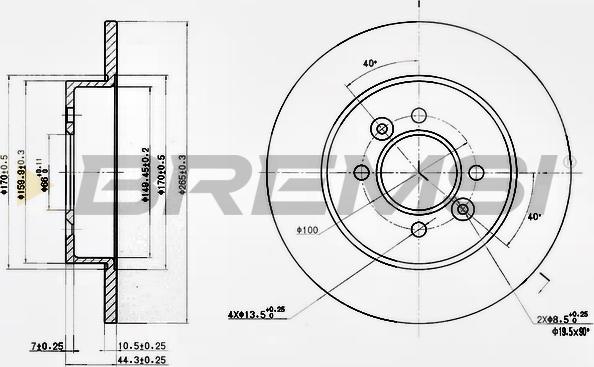 Bremsi CD6362S - Disque de frein cwaw.fr