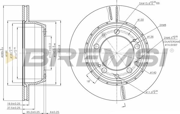 Bremsi CD6314V - Disque de frein cwaw.fr