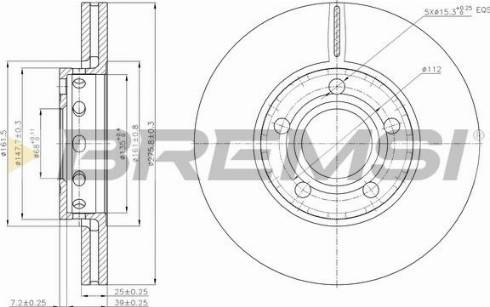 Bremsi CD6311V - Disque de frein cwaw.fr