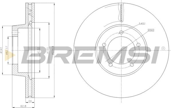 Bremsi CD6380V - Disque de frein cwaw.fr