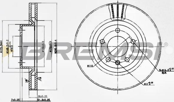 Bremsi CD6330V - Disque de frein cwaw.fr