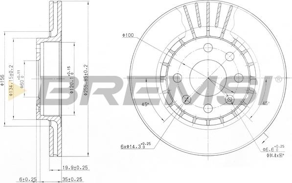 Bremsi CD6328V - Disque de frein cwaw.fr