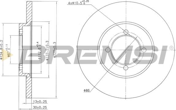 Bremsi CD6379S - Disque de frein cwaw.fr