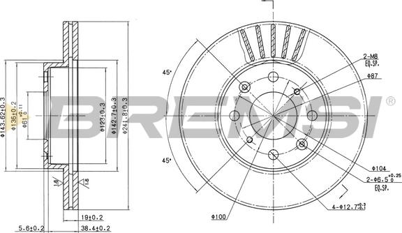 Bremsi CD6377V - Disque de frein cwaw.fr