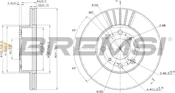 Bremsi CD6294V - Disque de frein cwaw.fr