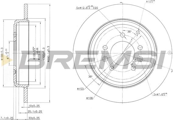 Bremsi CD6245S - Disque de frein cwaw.fr