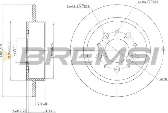 Bremsi CD6241S - Disque de frein cwaw.fr